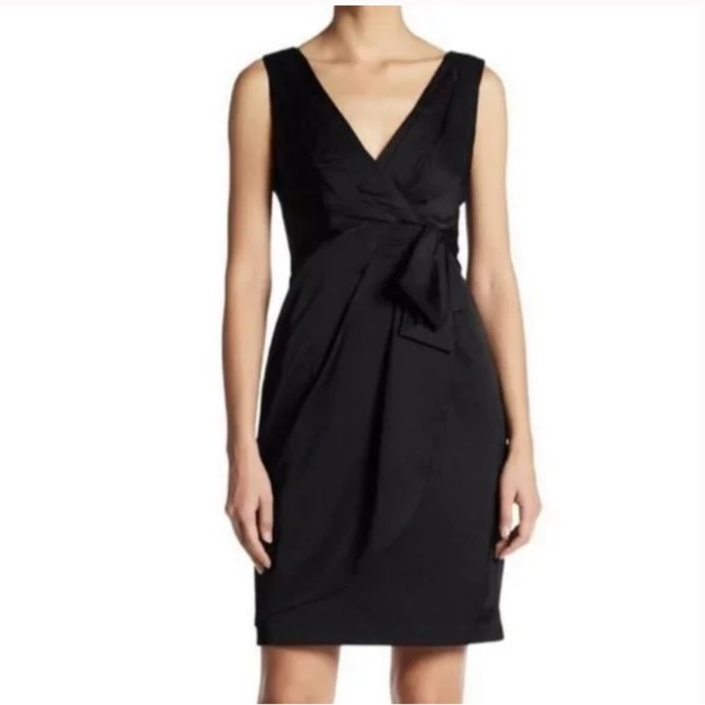 🚺 Nanette Lepore Katie Mae black satin cocktail dress